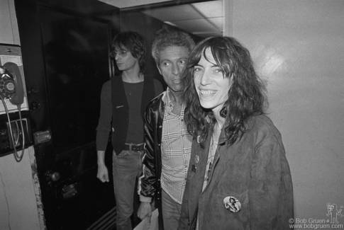 Lenny Kaye, Ron Delsener and Patti Smith, NYC - 1978