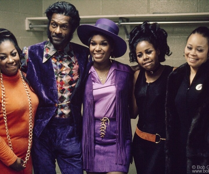 Chuck Berry and the Shirelles, MSG, NYC. October 30, 1970. <P>Image #: RR1_1970_2  © Bob Gruen