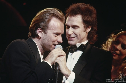 Sting and Ray Davies, NYC - 1990