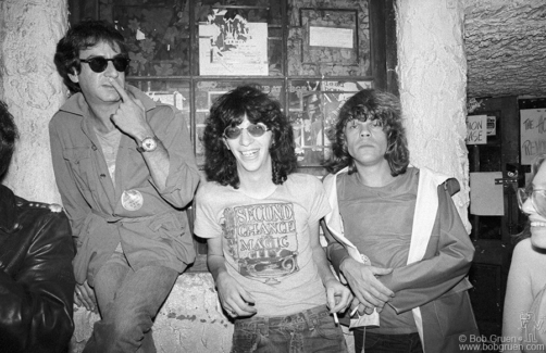 Danny Fields, Joey Ramone and David Johansen, NYC - 1977