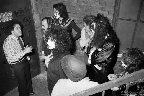 Neil Bogart, Bill Aucoin and Kiss, NYC - 1975