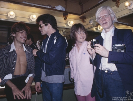 David Johansen, Lou Reed, Rick Derringer and Andy Warhol, NYC - 1978