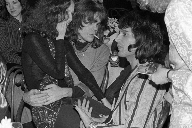 Lisa Robinson, David Johansen and Freddie Mercury, NYC - 1976