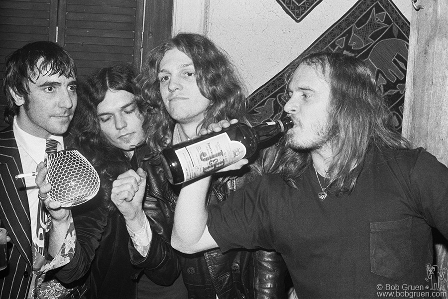 Keith Moon, Gary Rossington, Allen Collins and Ronnie Van Zant, NYC - 1975