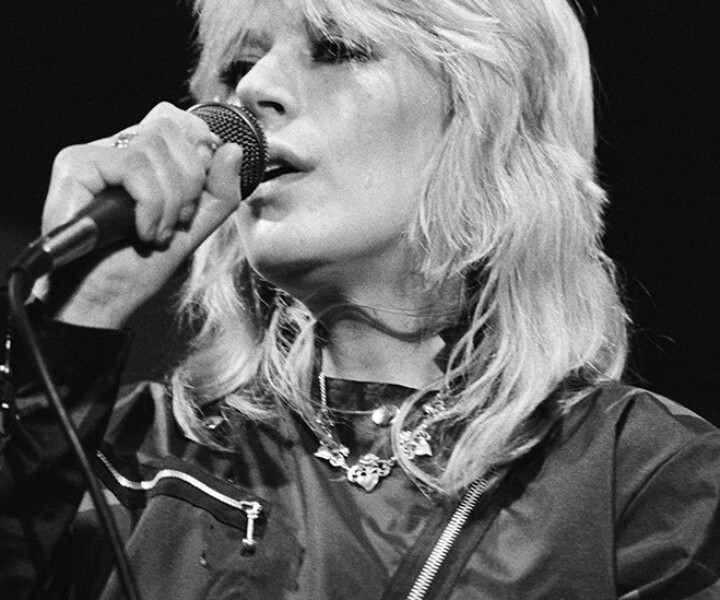 Marianne Faithfull, Mudd Club, NYC. January 1980. <P>Image #: MarianneFaithfull180_1-20a_1980 © Bob Gruen