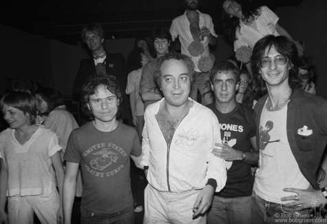 Tina Weymouth, Seymour Stein, Danny Fields and Lenny Kaye, NYC - 1978