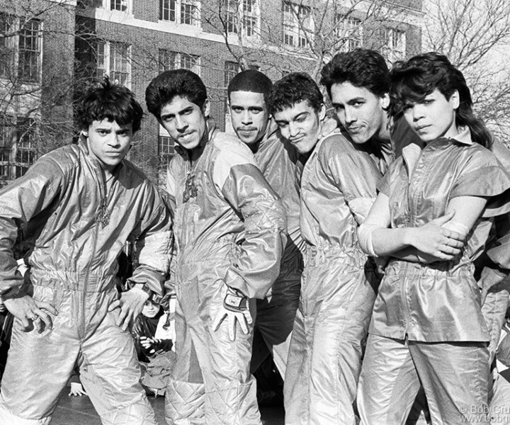 Rock Steady Crew, NYC. April 1984. <P>Image #: RockSteadyCrew484_2-7a_1984 © Bob Gruen