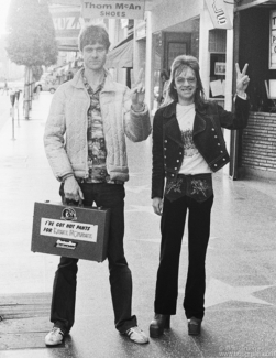Kim Fowley and Rodney Bingenheimer, Los Angeles - 1975