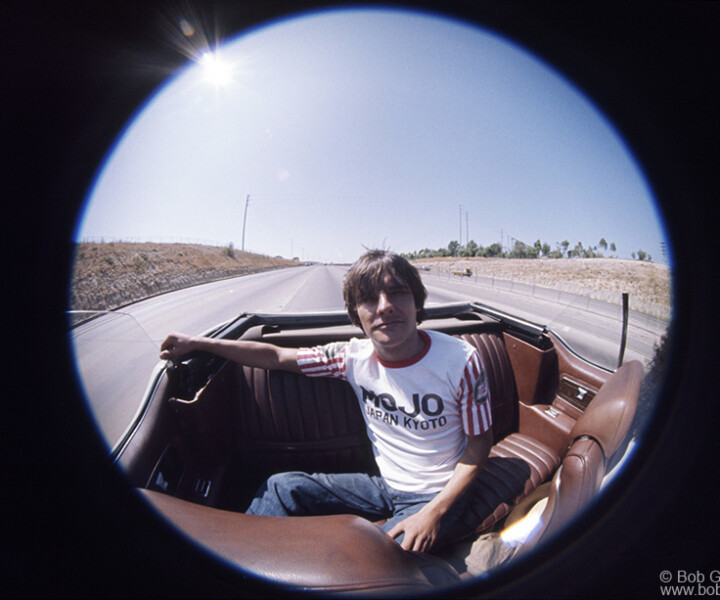 Tony Machine, between Los Angeles, CA and Tijuana, Mexico. August 1975. <P>Image #: SableStarr875_1975_5 © Bob Gruen