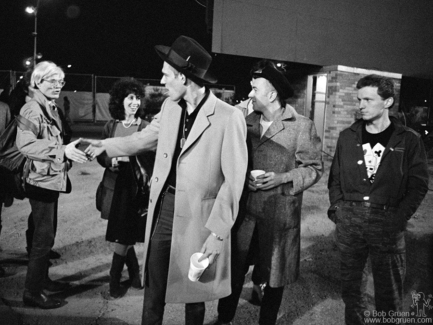 Andy Warhol, Susan Blonde, Paul Simonon, Joe Strummer and Terry Chimes, NYC - 1982