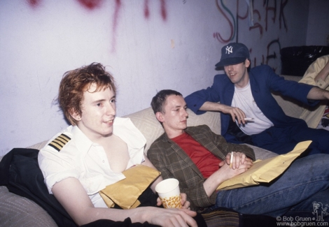 John Lydon, Kevin Levene and Mick Jones, NYC - 1981 