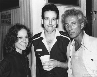 Lisa Robinson, Mick Jones and Ron Delsener, NYC - 1982