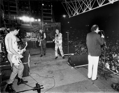 Mick Jones, Paul Simonon, Joe Strummer and Allen Ginsberg, NYC - 1982