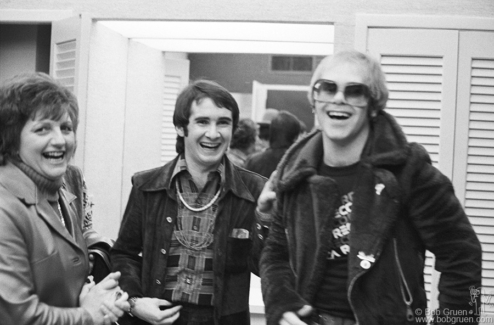 Sheila Farebrother, John Reid and Elton John, NYC - 1972