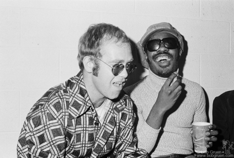 Elton John and Stevie Wonder, Boston - 1973 