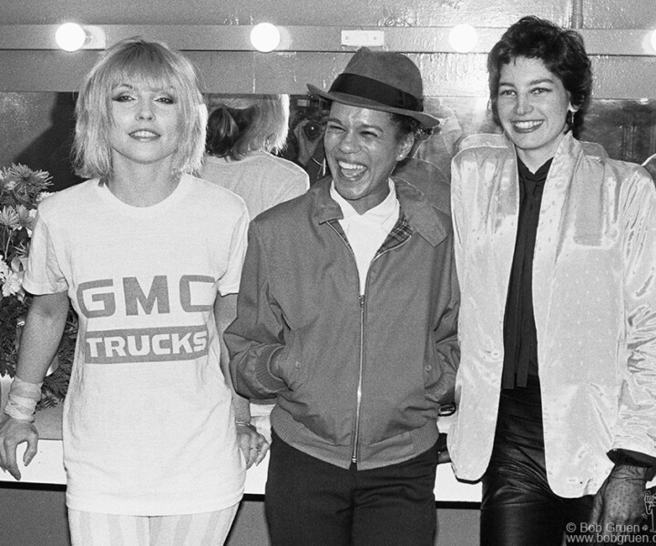 Debbie Harry and Pauline Black, Apollo, Glasgow, Scotland. December 31, 1979. Image #: Blondie180_2-27_1980 © Bob Gruen