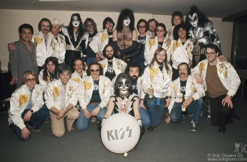 Kiss and touring crew, Japan - 1977