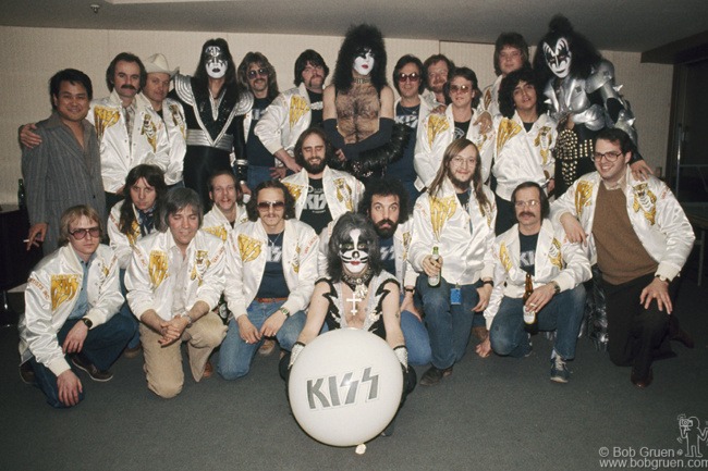 Kiss and touring crew, Japan - 1977