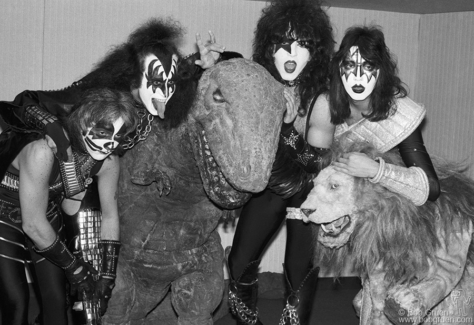 Kiss with Godzilla and lion, Japan - 1978