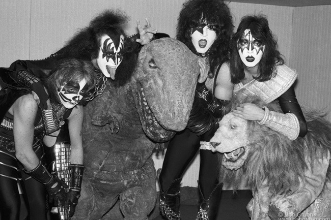 Kiss with Godzilla and lion, Japan - 1978
