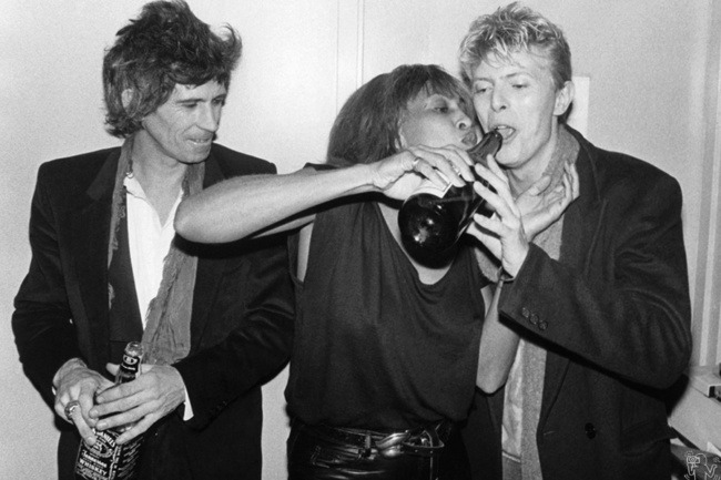 Keith Richards, Tina Turner and David Bowie, NYC - 1983