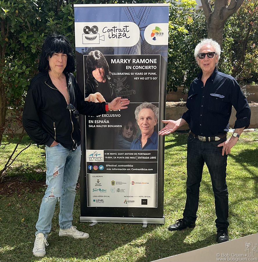 May 3 - Ibiza, Spain- Marky Ramone of the Ramones and Bob Gruen appeared at the Contrast Festival.