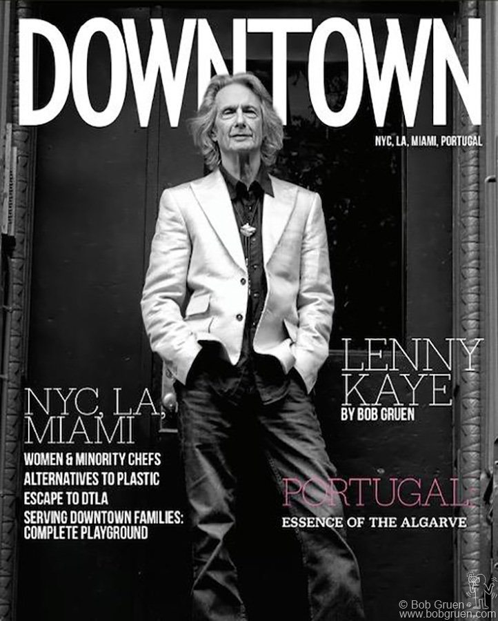 June 21 - NYC - Lenny Kaye is the cover boy for the Summer Issue of Downtown Magazine shot by Bob Gruen.