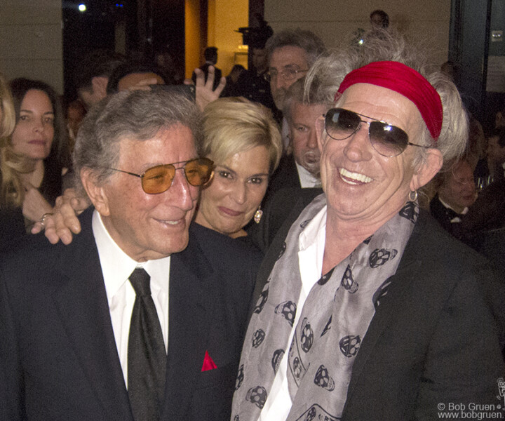 Tony Bennett and Keith Richards, Mandarin Oriental Hotel, NYC. November 8, 2011. Image #: Personal1111_2011_5308 © Bob Gruen