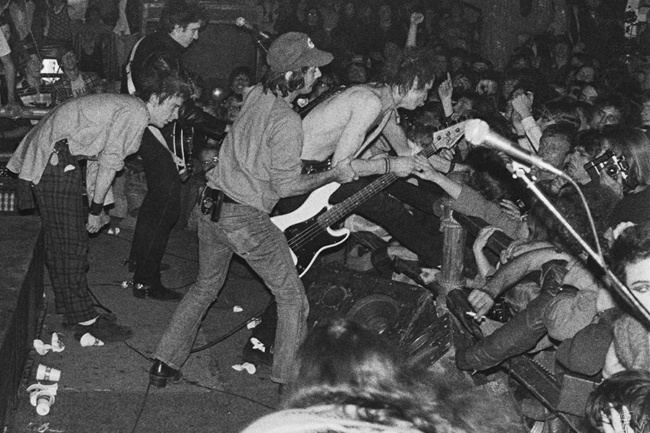 Johnny Rotten, Steve Jones, Noel Monk and Sid Vicious, TX - 1978