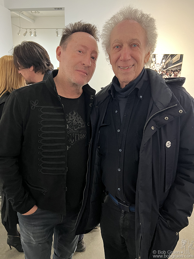 March 6 - NYC - Julian Lennon and Bob Gruen during Julian’s photography exhibit opening at the Fremont Gallery.
