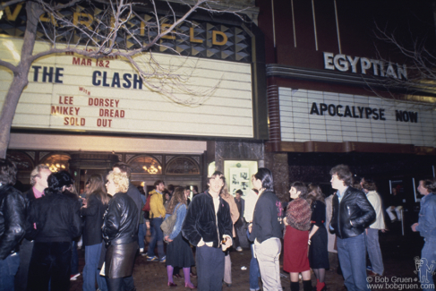 Clash fans outside of the Warfield in San Francisco, CA. March 1 or 2, 1980. Image #: Clash380_1980_9 © Bob Gruen Clash fans, San Francisco - 1980