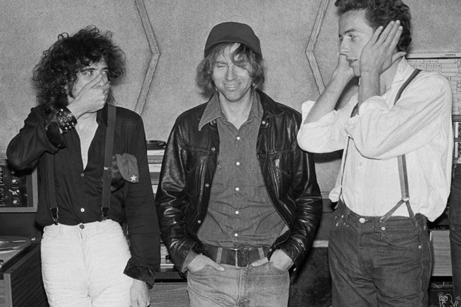 Mick Jones, Sandy Pearlman and Joe Strummer, NYC - 1978