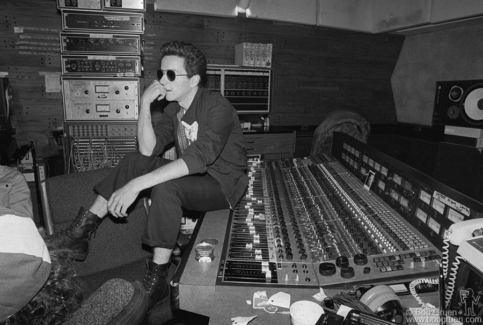 Joe Strummer of the Clash at the Record Plant, NYC. September 1978. Image #: Clash978_3-24_1978 © Bob Gruen Joe Strummer, NYC - 1978