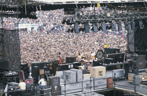 The Clash on stage at Rich Stadium in Buffalo, NY. September 26, 1982. Image #: Clash982_1982_8 © Bob Gruen Clash, Buffalo - 1982