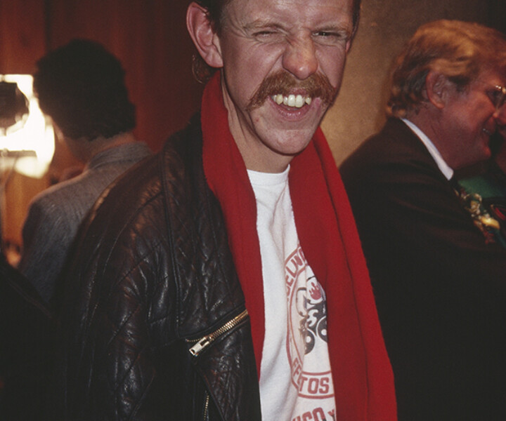 Alex Cox, NYC. November 1987. Image #: JoeStrummer1187_1987_1 © Bob Gruen