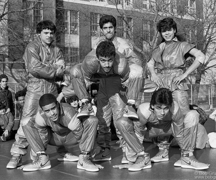 Rock Steady Crew, NYC. April 1984. Image #: RockSteadyCrew484_2-2a_1984 © Bob Gruen