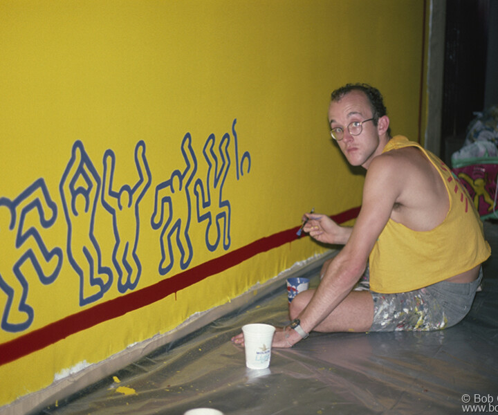 Keith Haring, JFK Stadium, Philadelphia, PA. July 13, 1985. Image #: LiveAid785_1985_7 © Bob Gruen