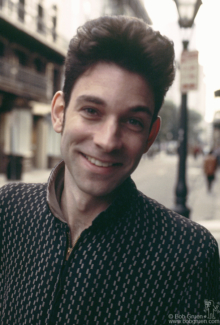 Robert Gordon posing on the streets of New Orleans, LA. November 11, 1977. Image #: RobertGordon1177_1977_1 © Bob Gruen Robert Gordon, New Orleans - 1977